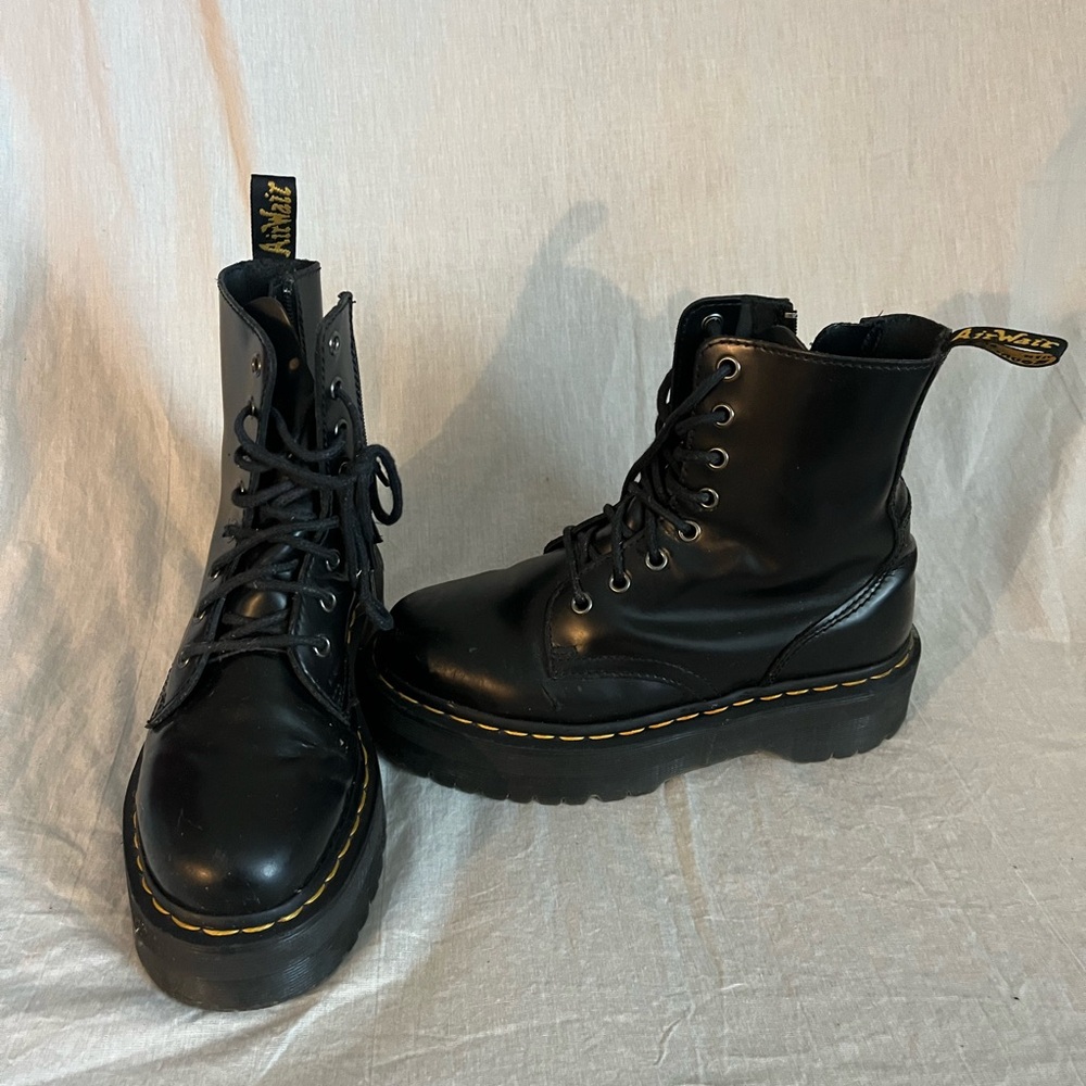 Dr.  Martens- Black Leather Lace-Up Boots